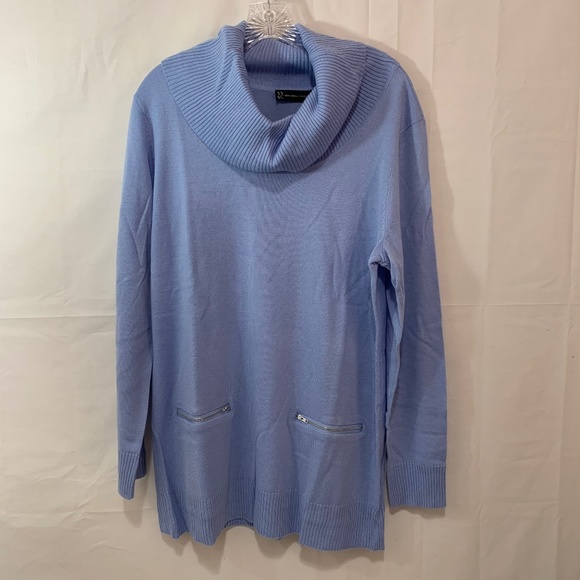 NY&C Women’s Cowl Neck Sweater with Front Zipper Pockets Size Large - Picture 1 of 6